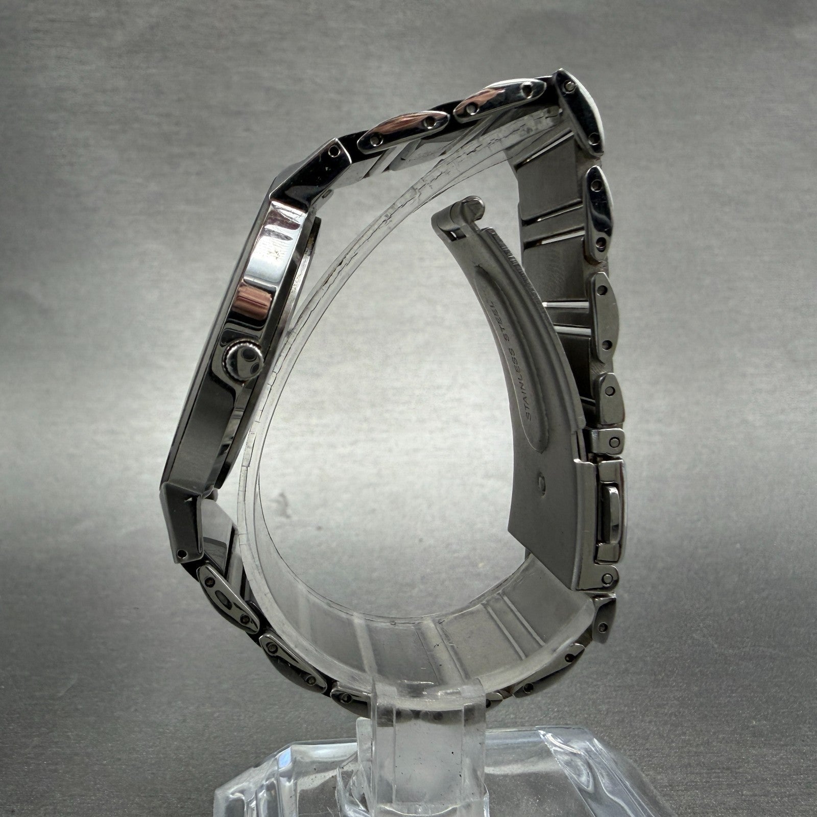 Technos Watch Men 33mm Silver Dial Silver Tone Round TBM674 New Battery6