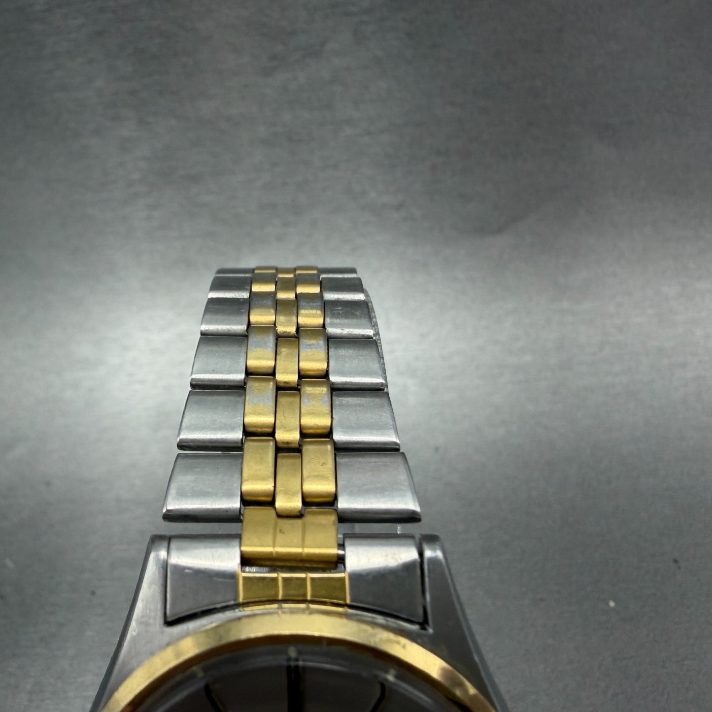 Seiko SQ Watch Men 34mm Silver Dial Two Tone Daydate Round 5H23-7009 New Battery4