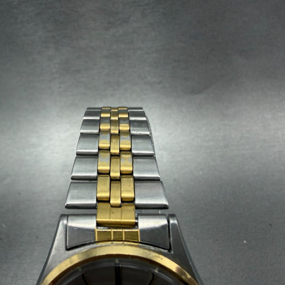 Seiko SQ Watch Men 34mm Silver Dial Two Tone Daydate Round 5H23-7009 New Battery4