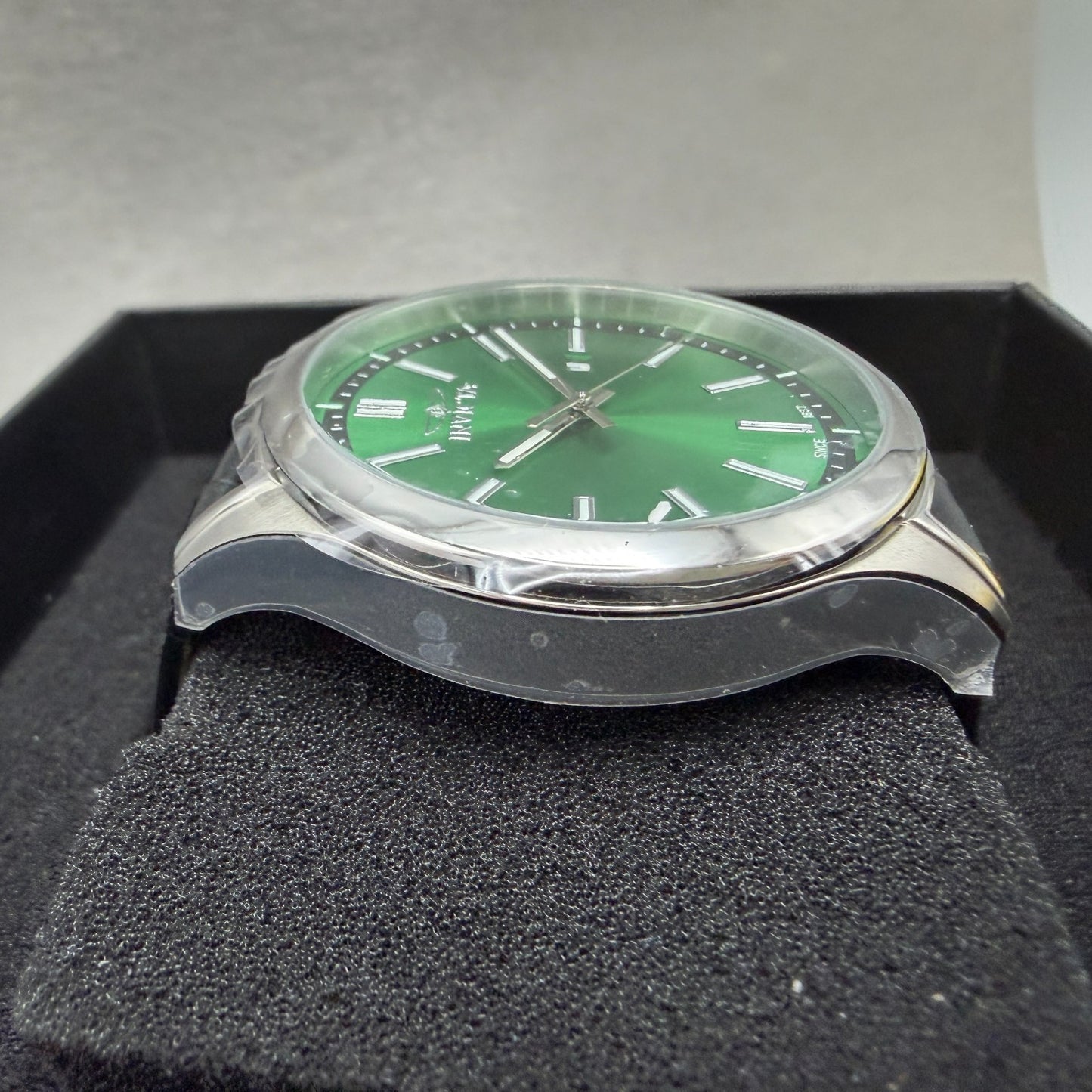 Invicta Celestial Watch Men 43mm Green Dial Silver Date Round Leather 478083
