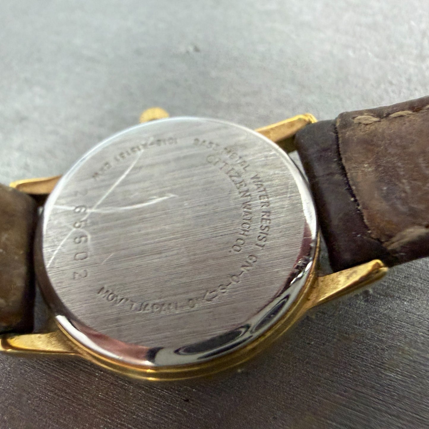 Citizen Watch Women 24mm Champagne Dial Gold Tone Date 1012-K1313 READ!!!!! Runs9