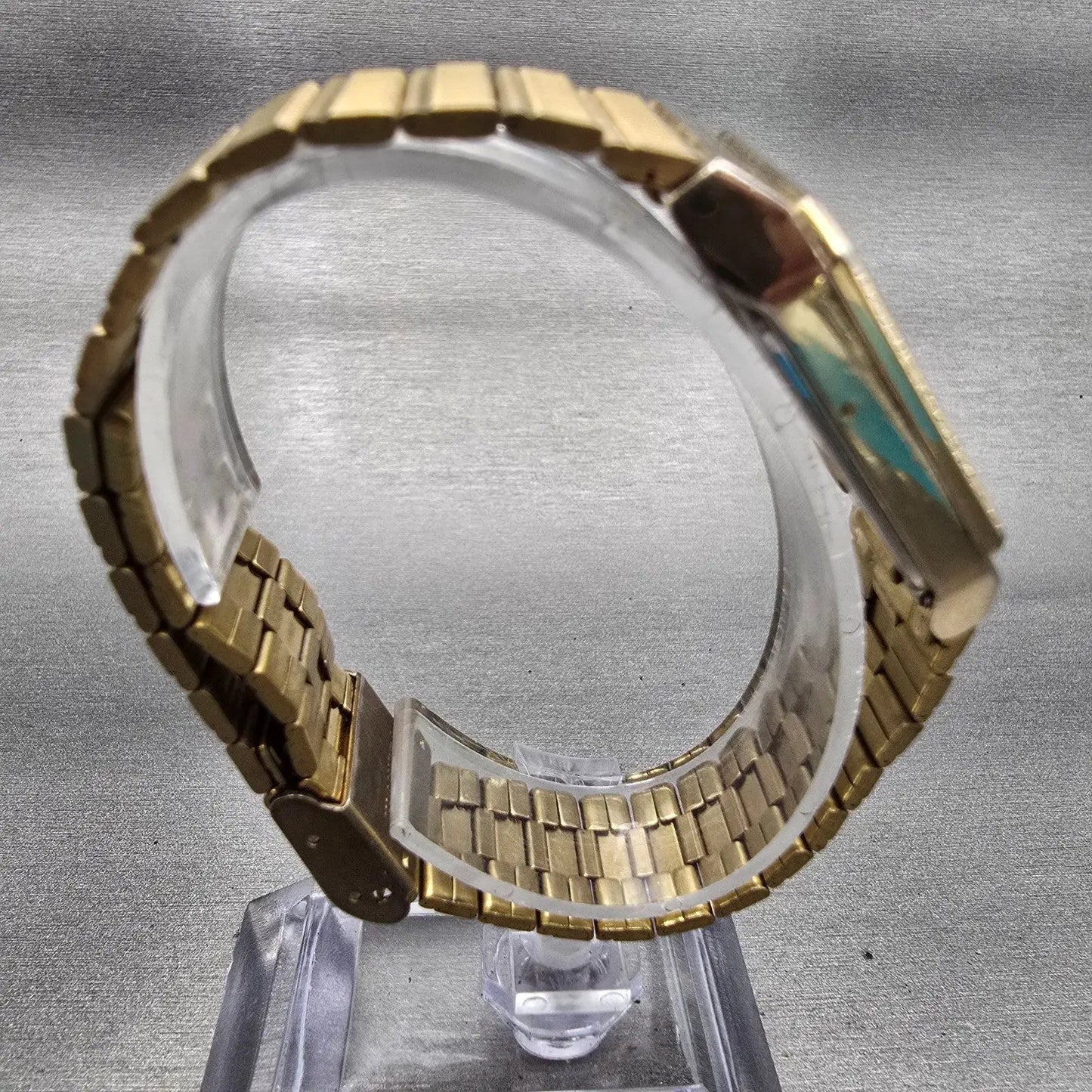 Citizen CQ Watch Men 27mm Gold Dial Gold Tone Rectangle 4031-986351 New Battery8