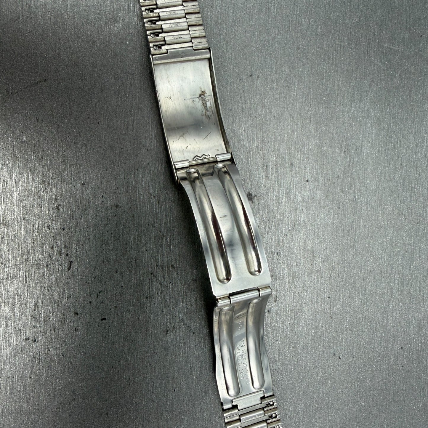 Seiko SQ Bracelet 18mm Stainless Steel Gold Tone Tri Folding Clasp Vintage Japan15
