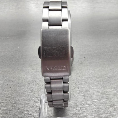 Citizen Eco-Drive Watch Women 27mm Black Dial Titanium Date E011-S068479 Works7