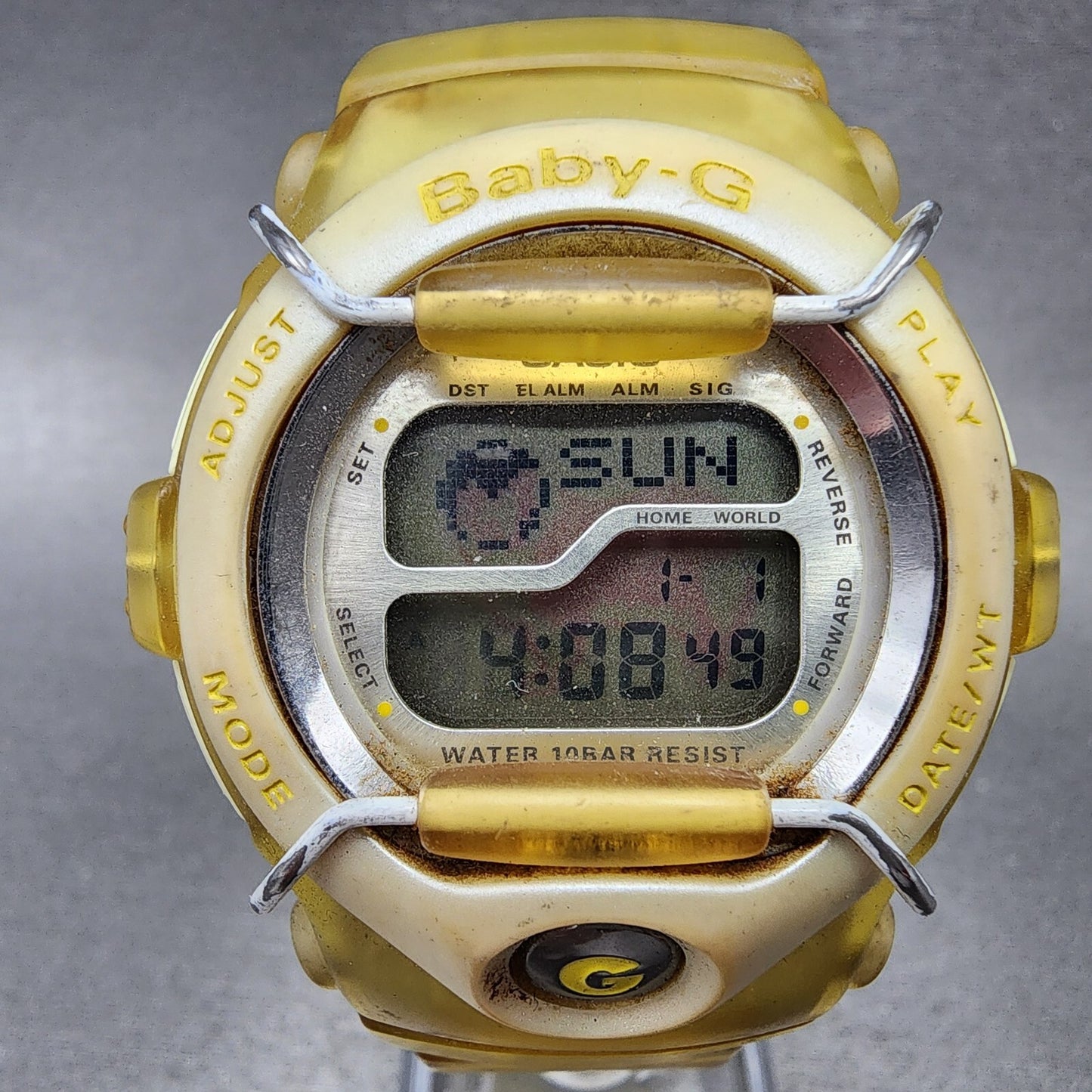 Casio BabyG BGT110 Watch Women 39mm Digital Clear Case Round New Battery1