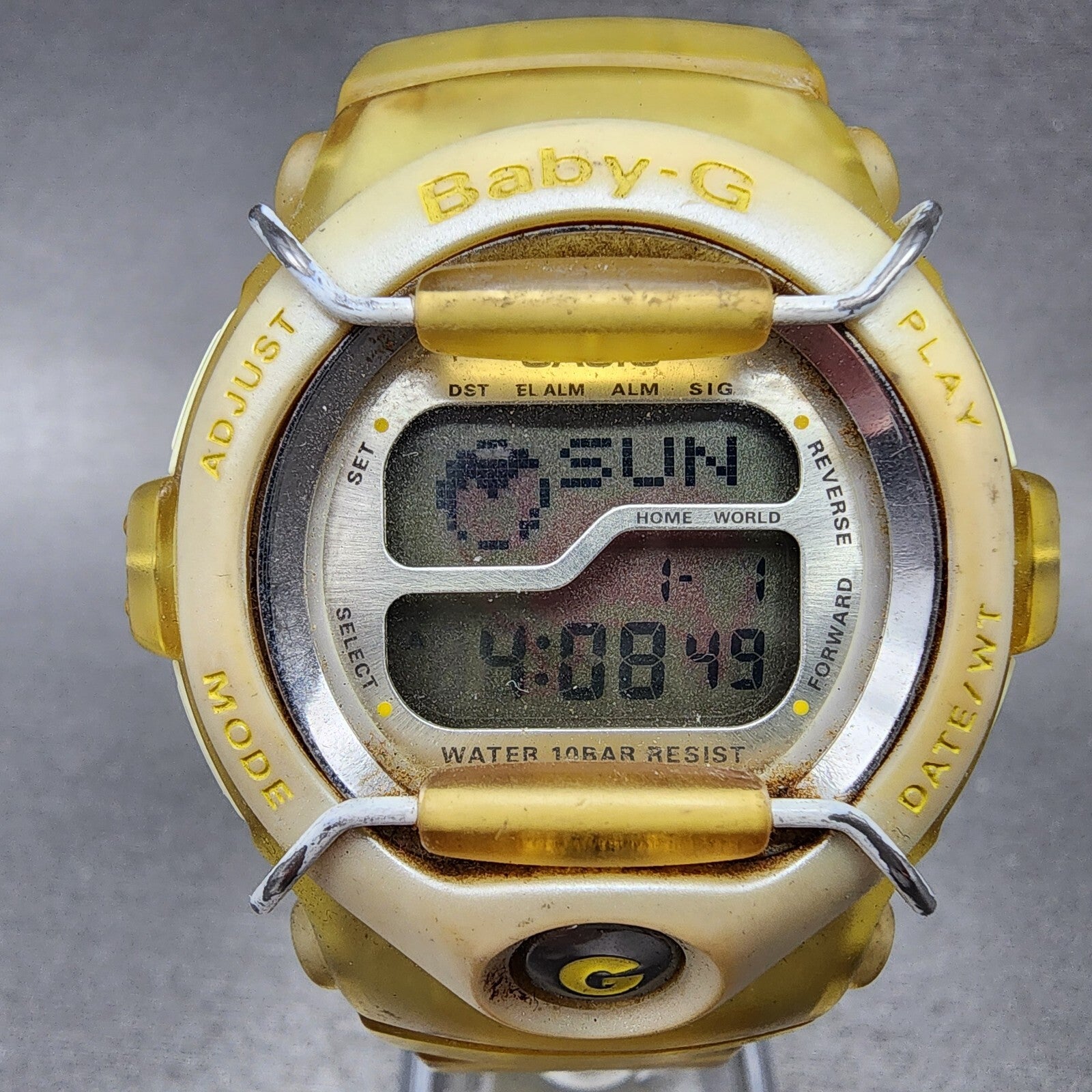 Casio BabyG BGT110 Watch Women 39mm Digital Clear Case Round New Battery1