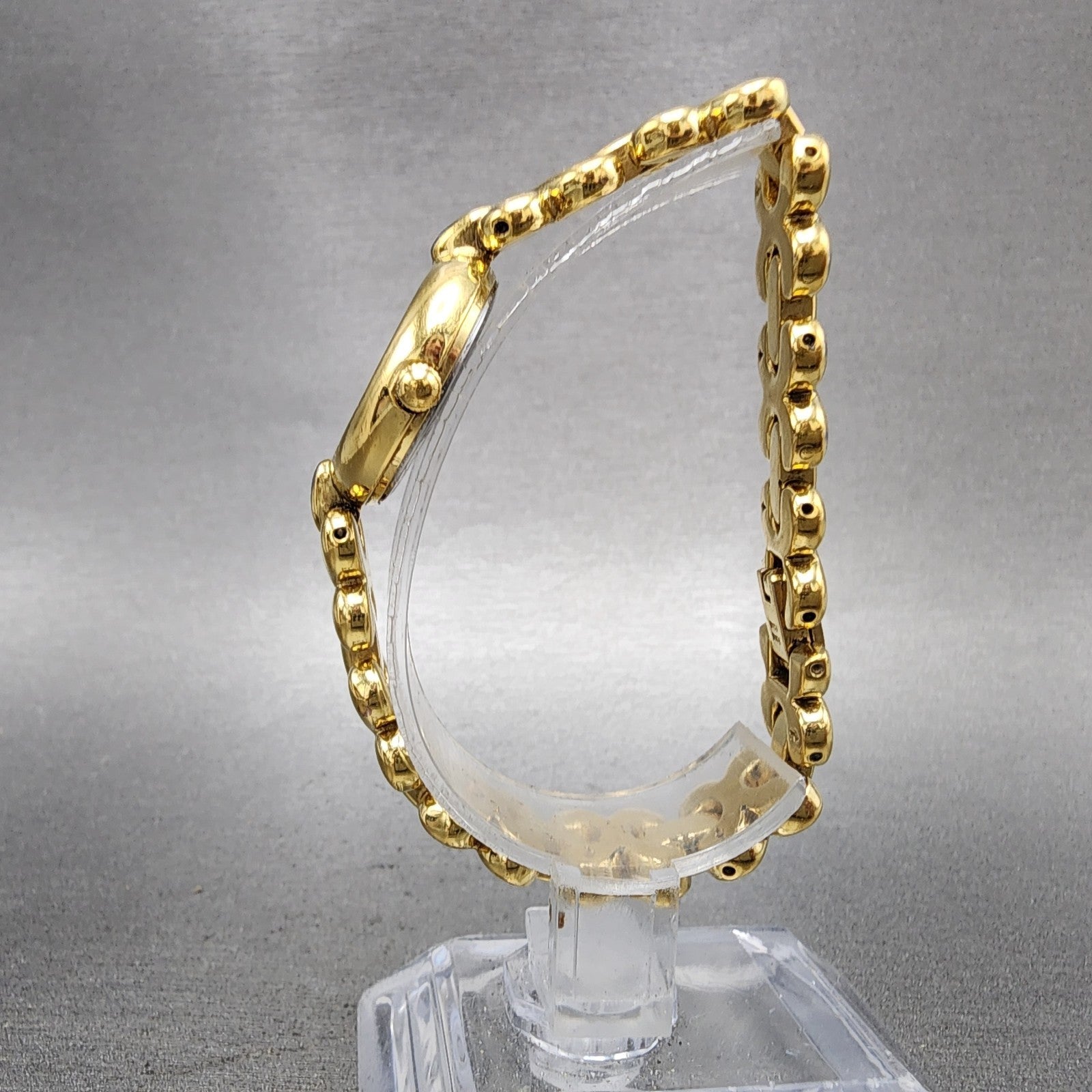 ESQ Watch Women 23mm Gold Dial Gold Tone Round 100511 New Battery6