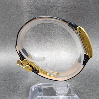 JBK Jacqueline Kennedy Tank Watch Women 22mm White Dial Gold Tone Rectangle Runs