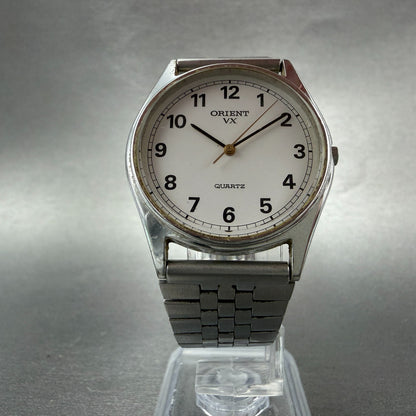 Orient VX Watch Unisex 32mm White Dial Silver Tone Round IT58517670 New Battery5