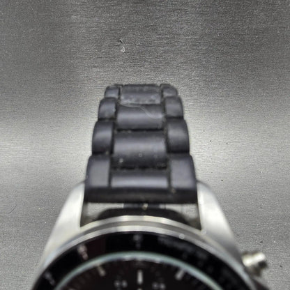 Fossil Chronograph Watch Women 37mm Black Dial Silver Tone Date CH-2644 New Batt4