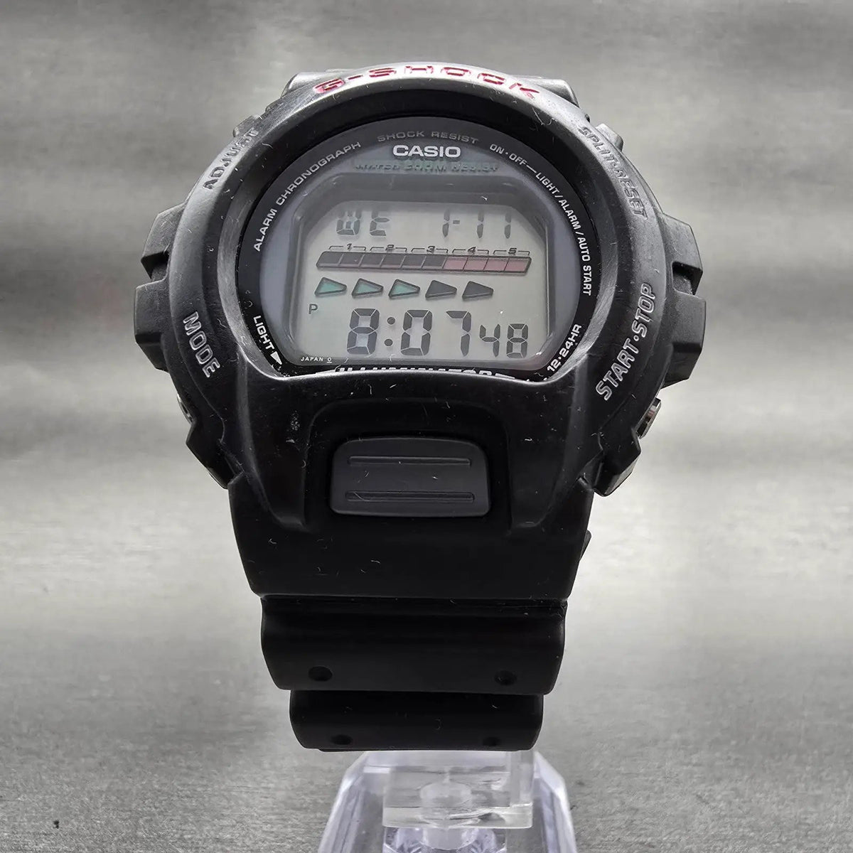 Casio G-Shock DW-6600 Watch Men 50mm Black Dial Black Tone Chrono Alarm New Batt5