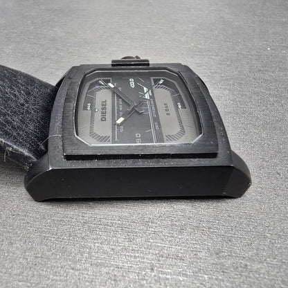 Diesel Watch Men 42mm Black Dial Black Tone DZ-1463 Rectangle PARTS6