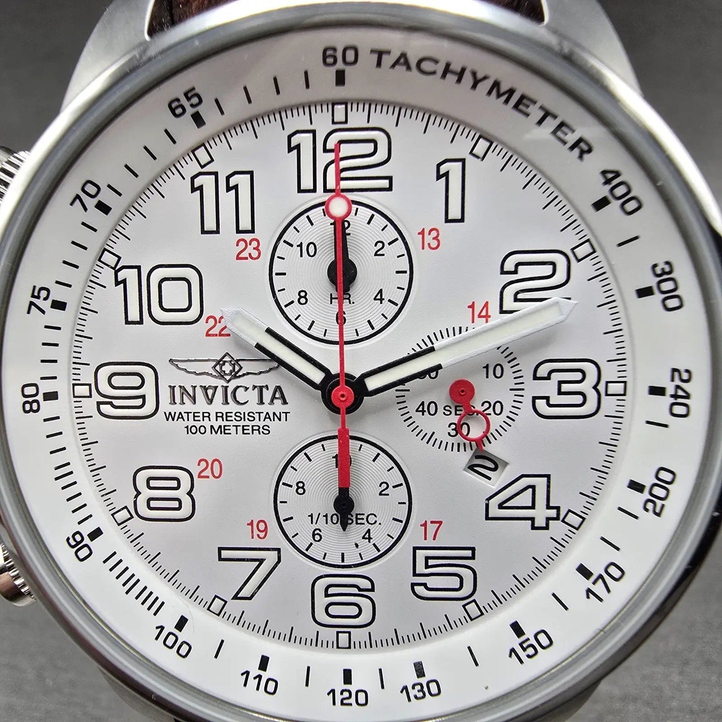 Invicta I Force Chronograph Watch Men 46mm White Dial Steel Date 2771 NewBattery2