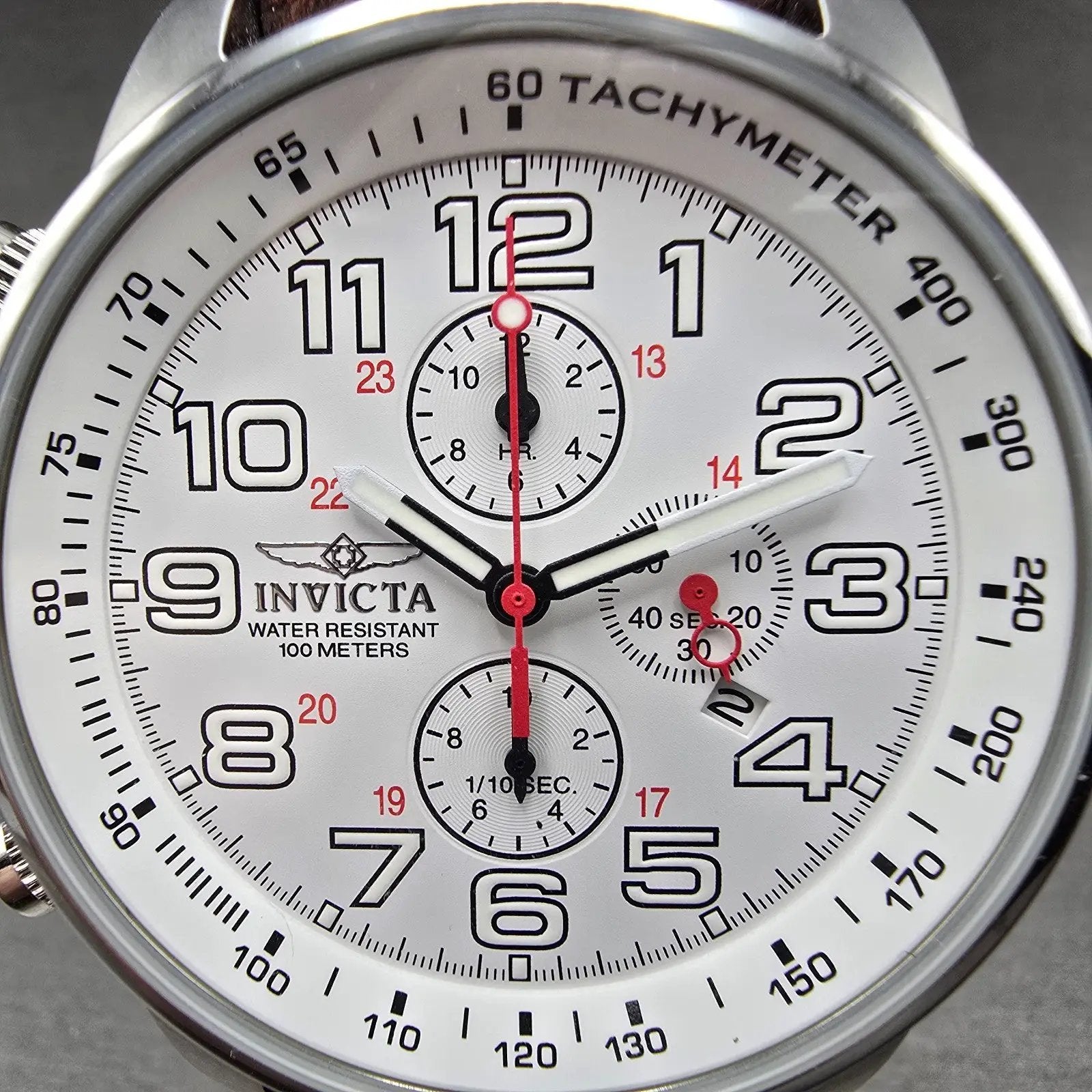 Invicta I Force Chronograph Watch Men 46mm White Dial Steel Date 2771 NewBattery2