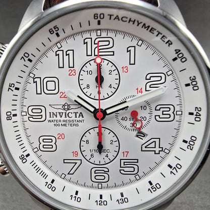 Invicta I Force Chronograph Watch Men 46mm White Dial Steel Date 2771 NewBattery2