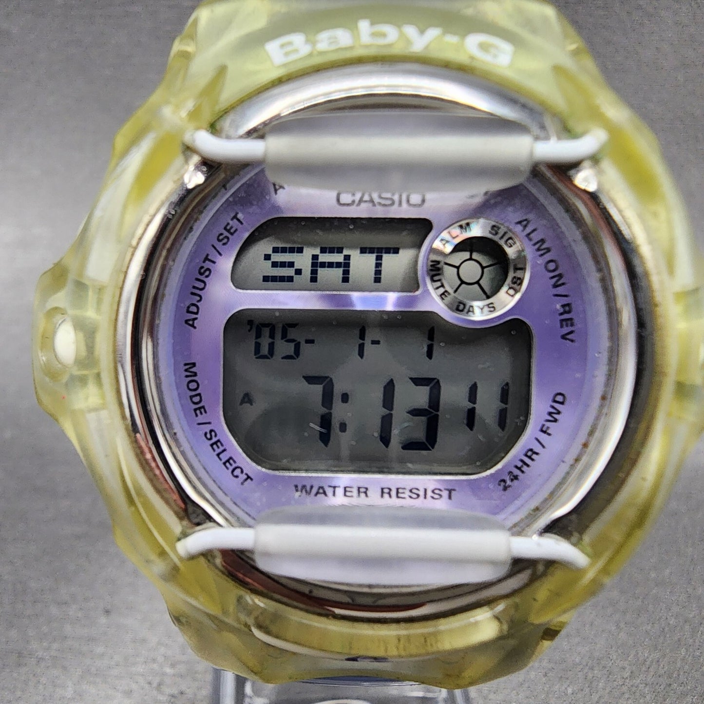Casio BabyG Watch Women 40mm Digital Alarm Chrono Clear Case New Battery3