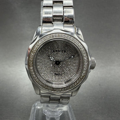 Invicta Dive Watch Women 31mm Diamond Dial & Bezel Steel Round New Battery 28240