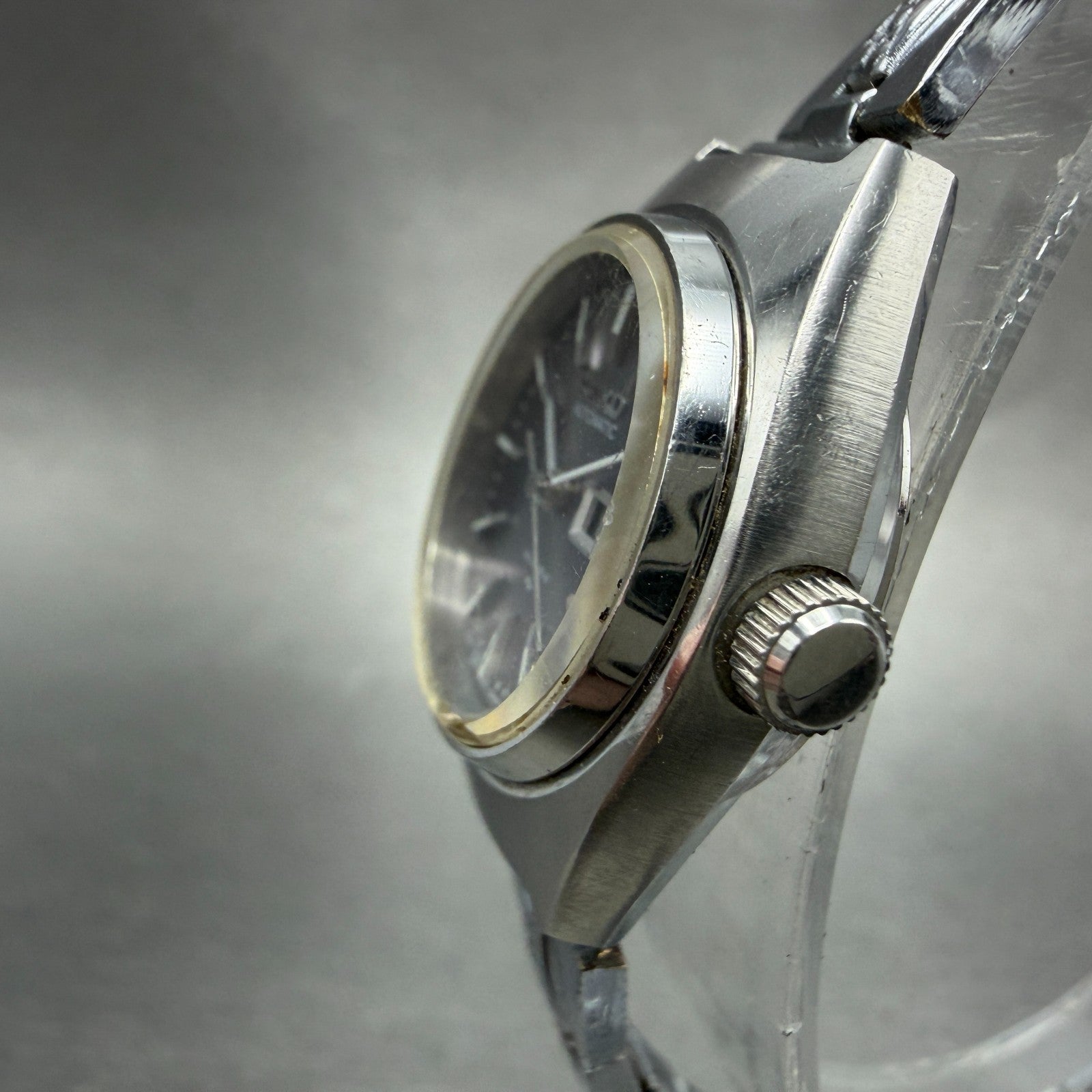 Seiko Automatic Watch Women 25mm Gray Dial Silver Tone Daydate 2206-0230 PARTS3