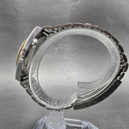 Seiko SQ Watch Men 35mm Silver Dial Two Tone Daydate Round 7123-8449 PARTS7