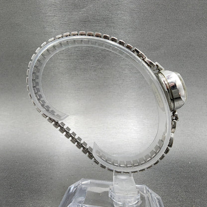 Wittnauer Watch Women 19mm White Dial Steel Round Manual Wind Runs NOS