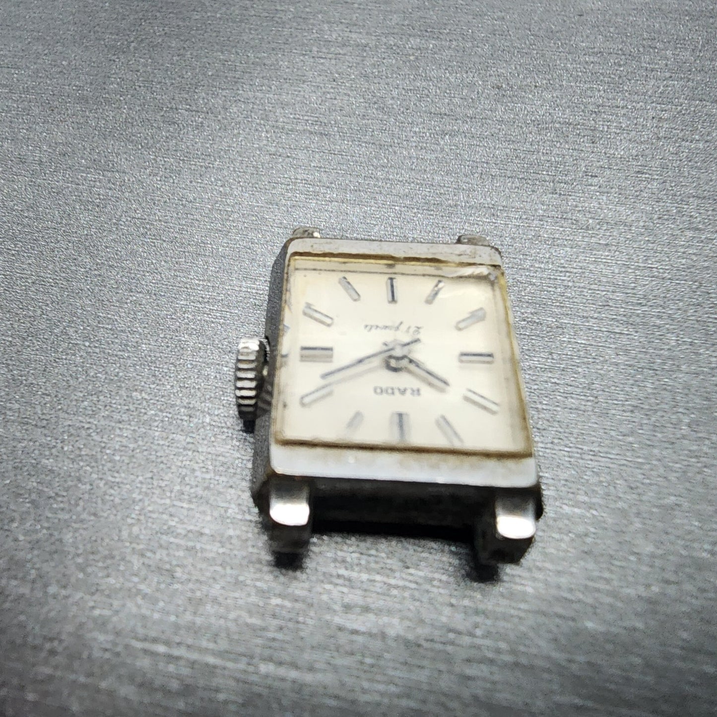 Rado Princess 21 Jewel Watch Women 16mm White Dial Silver Tone Manual PARTS2