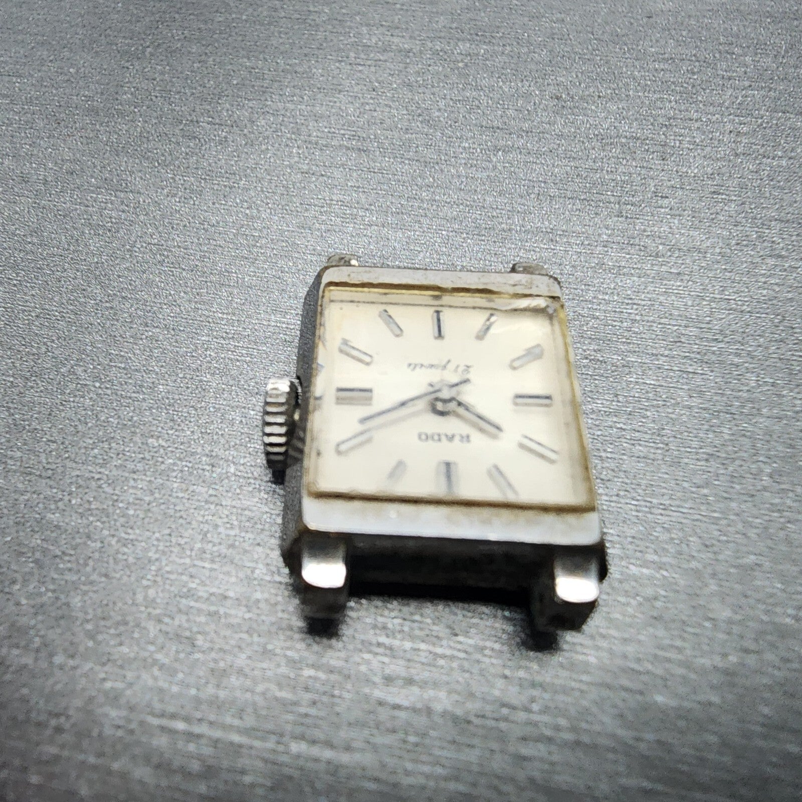 Rado Princess 21 Jewel Watch Women 16mm White Dial Silver Tone Manual PARTS2