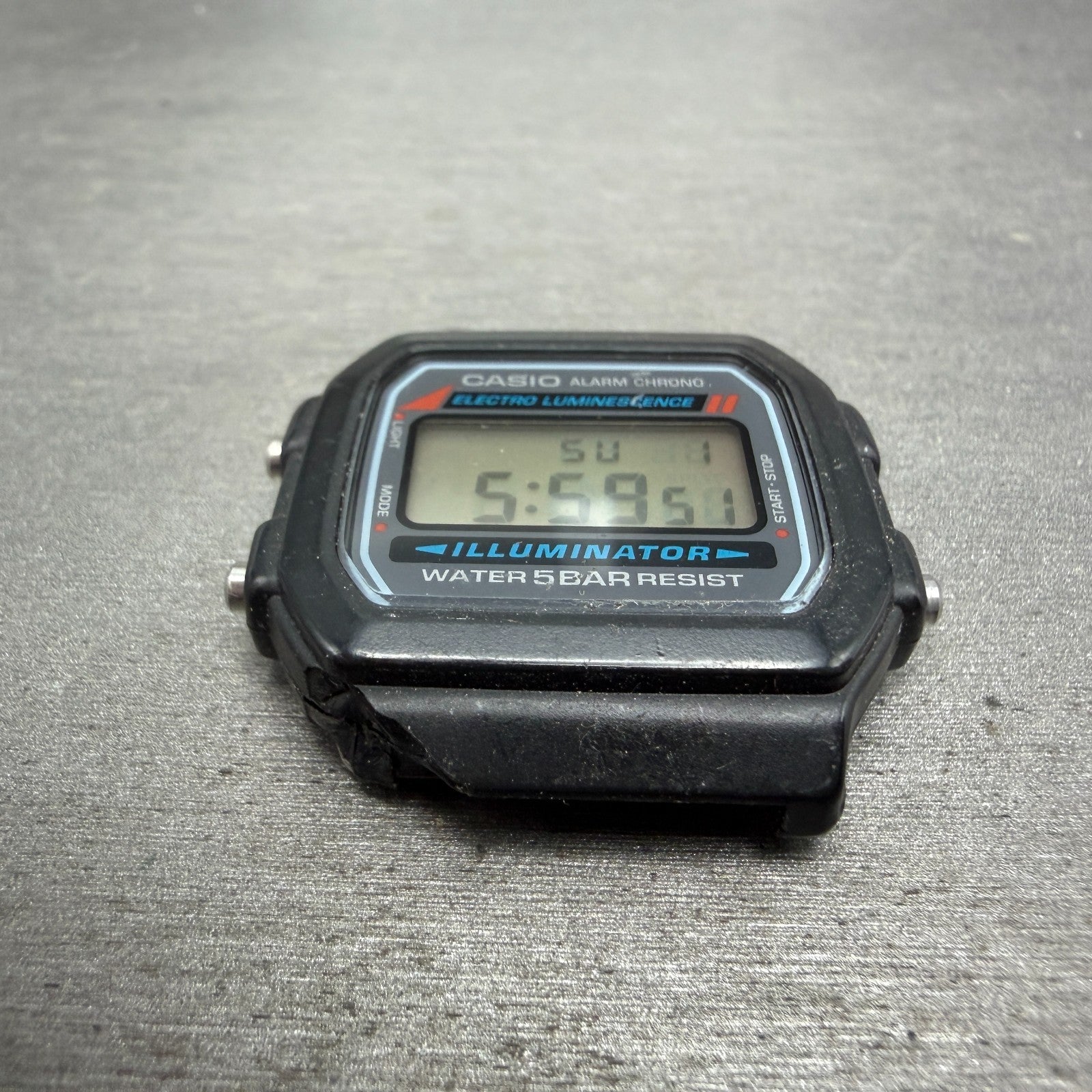 Casio Illuminator W-86 Watch Men 37mm Digital Black Alarm Chrono READ!! Newbatte2