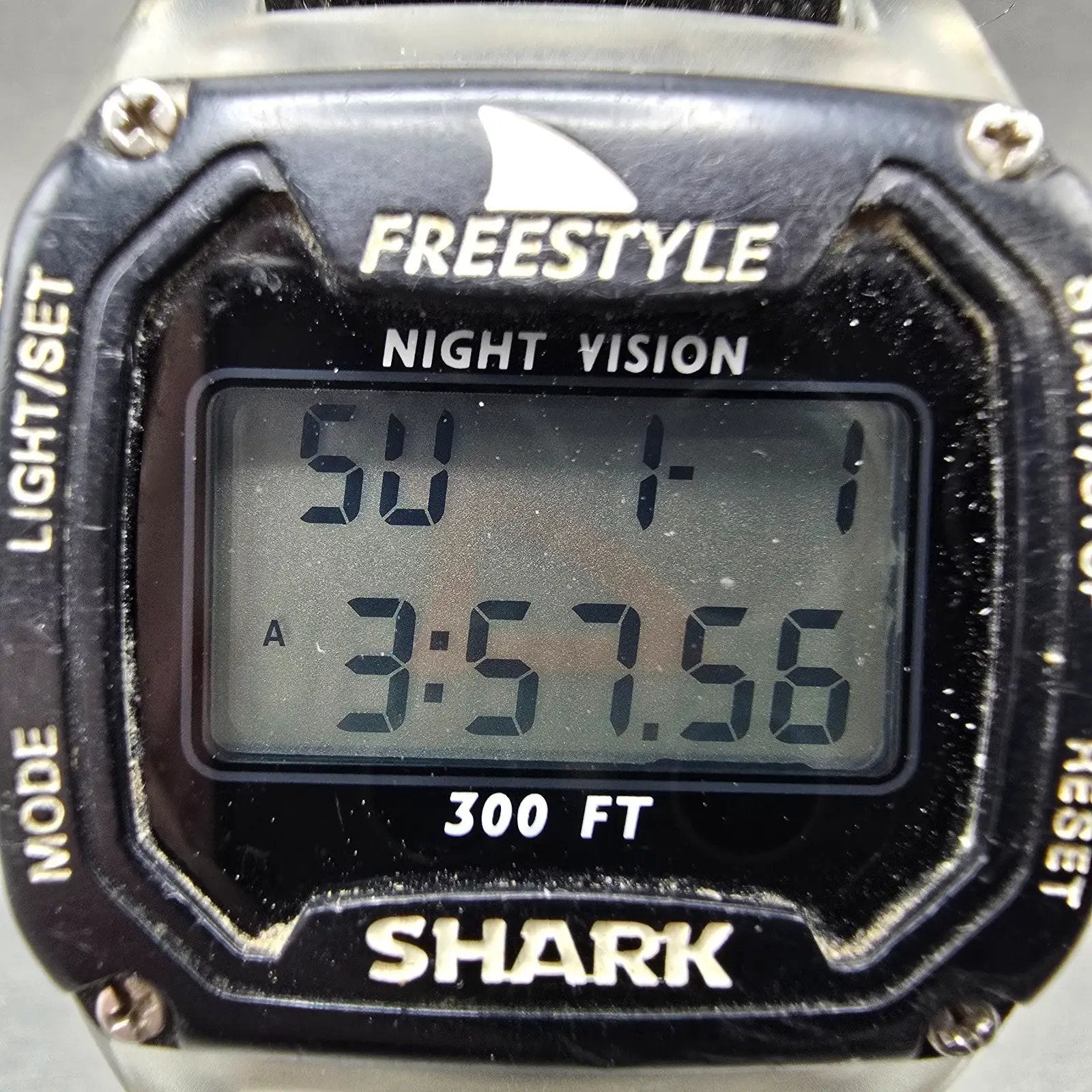 Freestyle Shark Watch Men 36mm Black Alarm Chrono Daydate Digital NewBat1