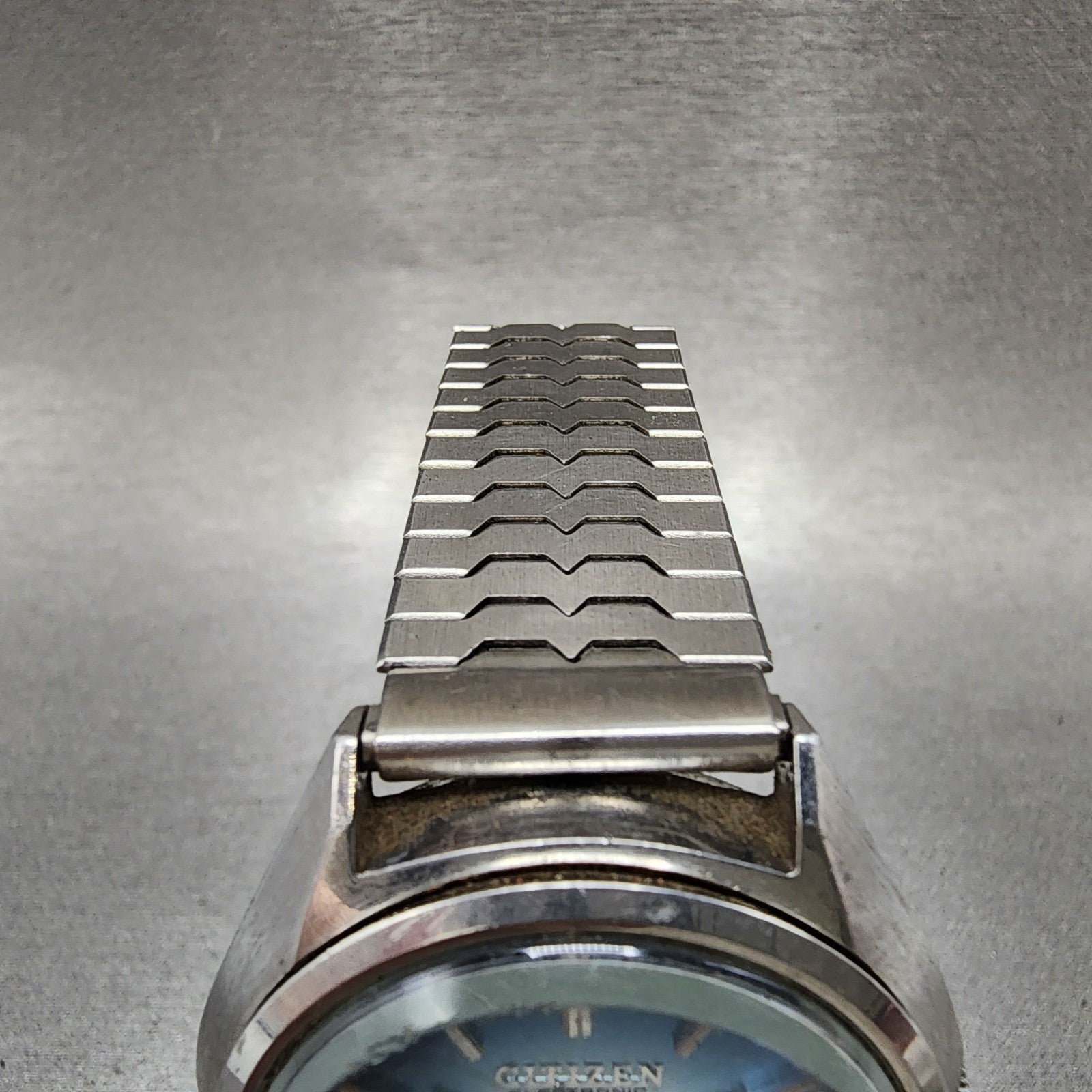 Citizen Electronic Cosmotron Watch Men 37mm Blue Dial Steel Daydate New Battery4