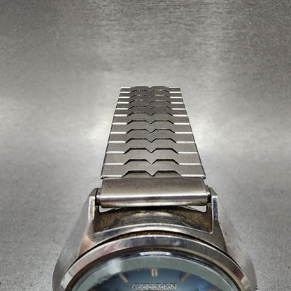 Citizen Electronic Cosmotron Watch Men 37mm Blue Dial Steel Daydate New Battery4