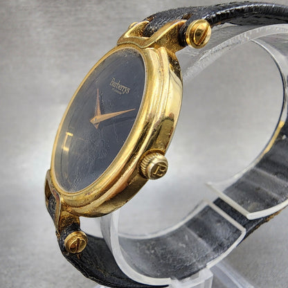 Burberry Watch Men 32mm Black Dial Gold Tone Round 3200 PARTS3