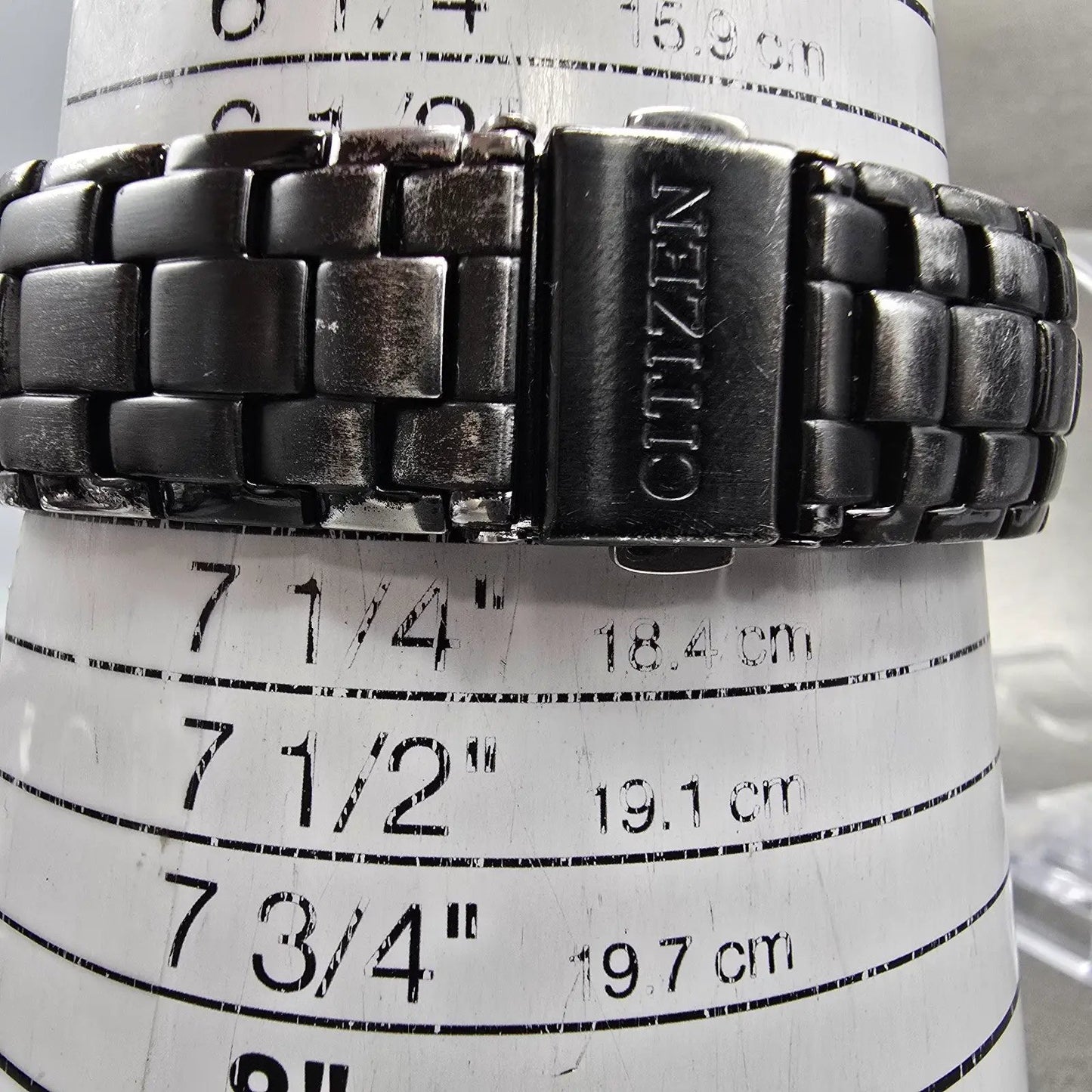 Citizen Eco-Drive Watch Men 38mm Black Dial Black Tone Date E111-S063426 Runs BK12