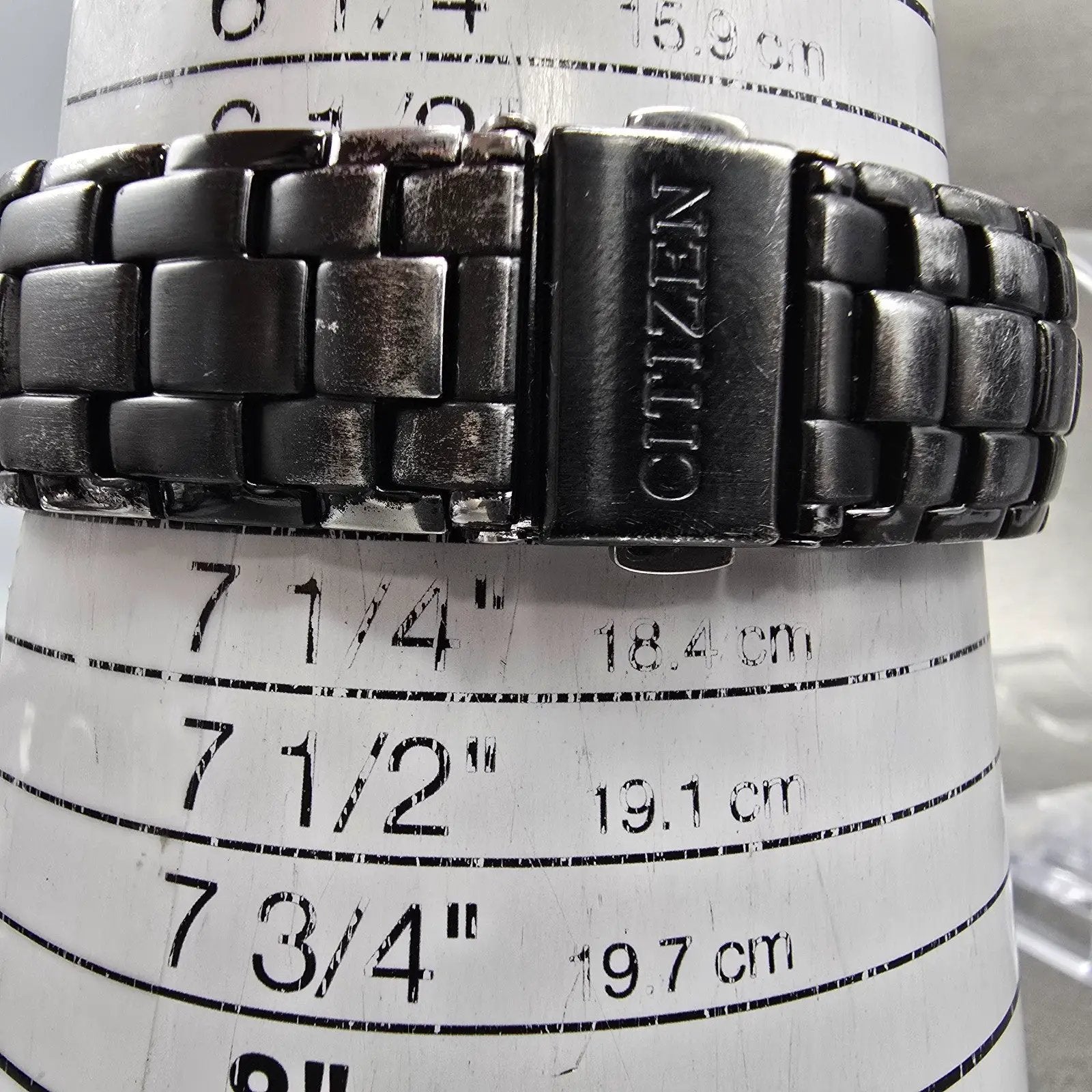 Citizen Eco-Drive Watch Men 38mm Black Dial Black Tone Date E111-S063426 Runs BK12