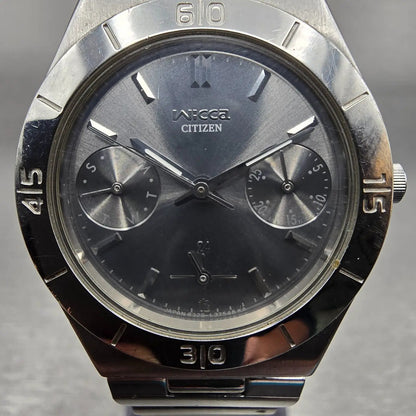 Citizen Wicca Watch Women 30mm Silver Dial Silver Daydate 6329-L20107 New Batt1