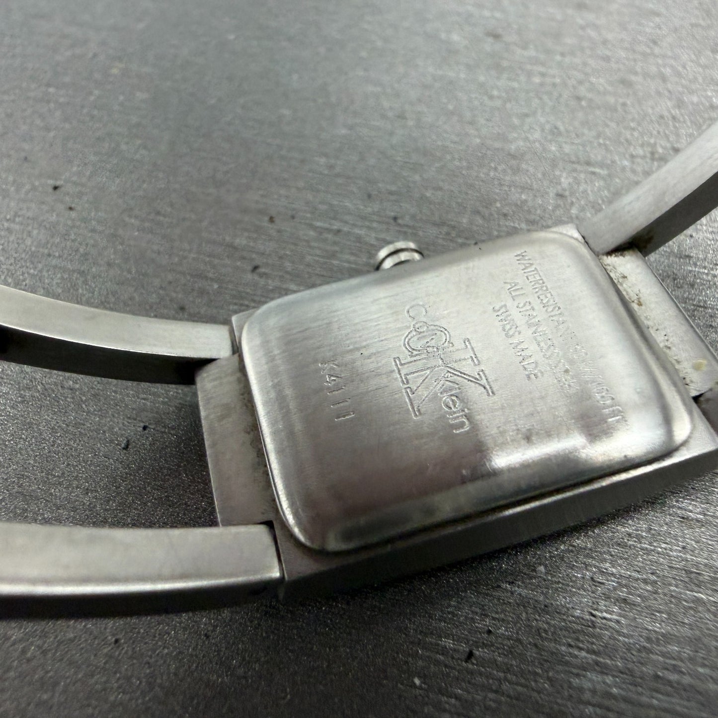 Calvin Klein Tank Watch Women 17mm White Dial Steel Rectangle K4111 New Battery9