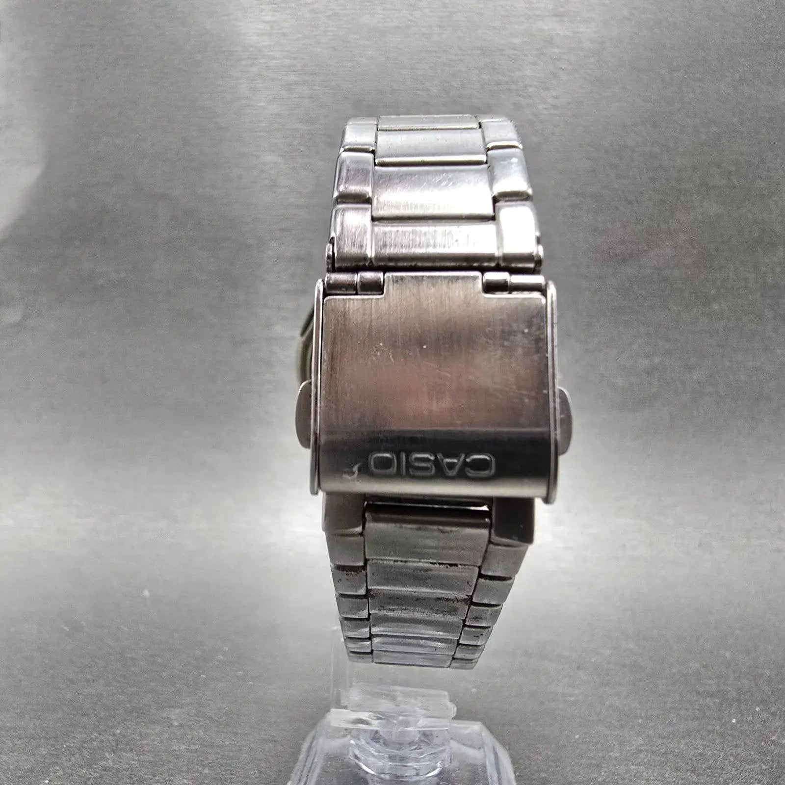 Casio Wave Ceptor Watch Men 42mm White Dial Steel Solar Analog Digital Works GTH7