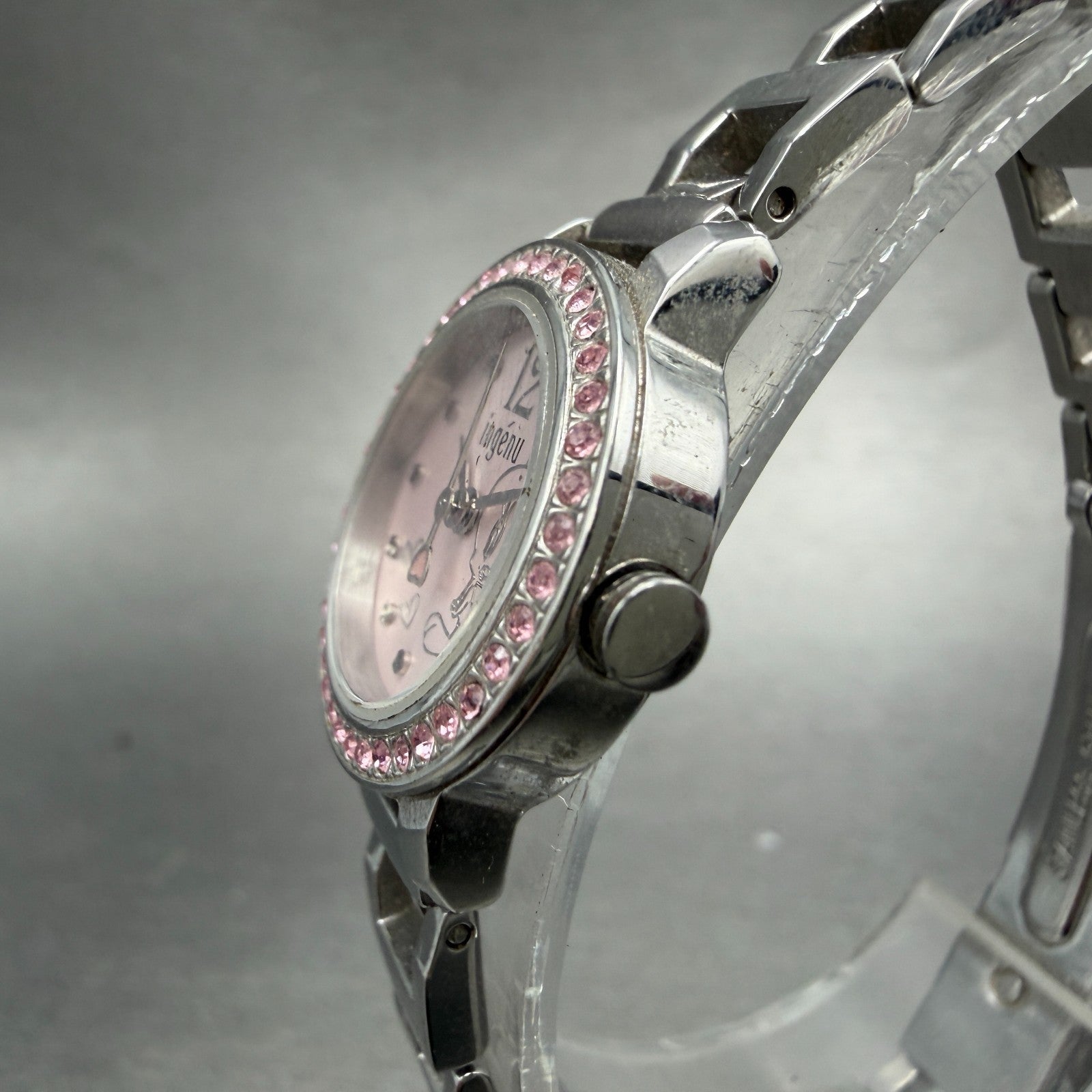 Seiko ALBA Ingenu Watch Women 22mm Pink Dial Silver Tone Tweety Bird New Battery2
