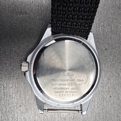 Seiko Alba Watch Men 36mm Luminous Dial Silver Tone Round VJ21-KP20 New Battery10