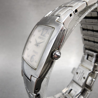 Seiko Vivace Tank Watch Women 22mm MOP Dial Silver Tone 1n000cn0 New Battery2