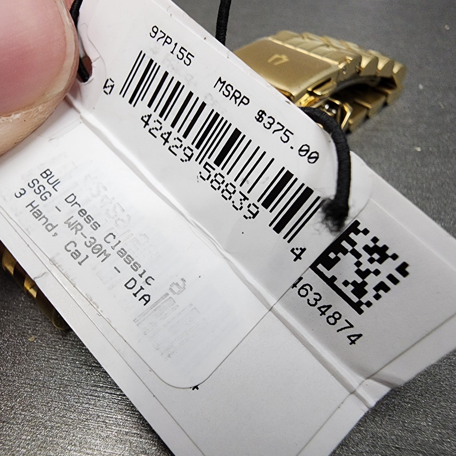 Bulova Watch Women 32mm Cream Dial Gold Tone Date Round 97P155 New Battery11