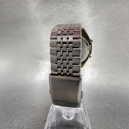 Seiko ALBA Digital Watch Men 39mm Silver Tone Alarm Chrono Y7354A10 PARTS8