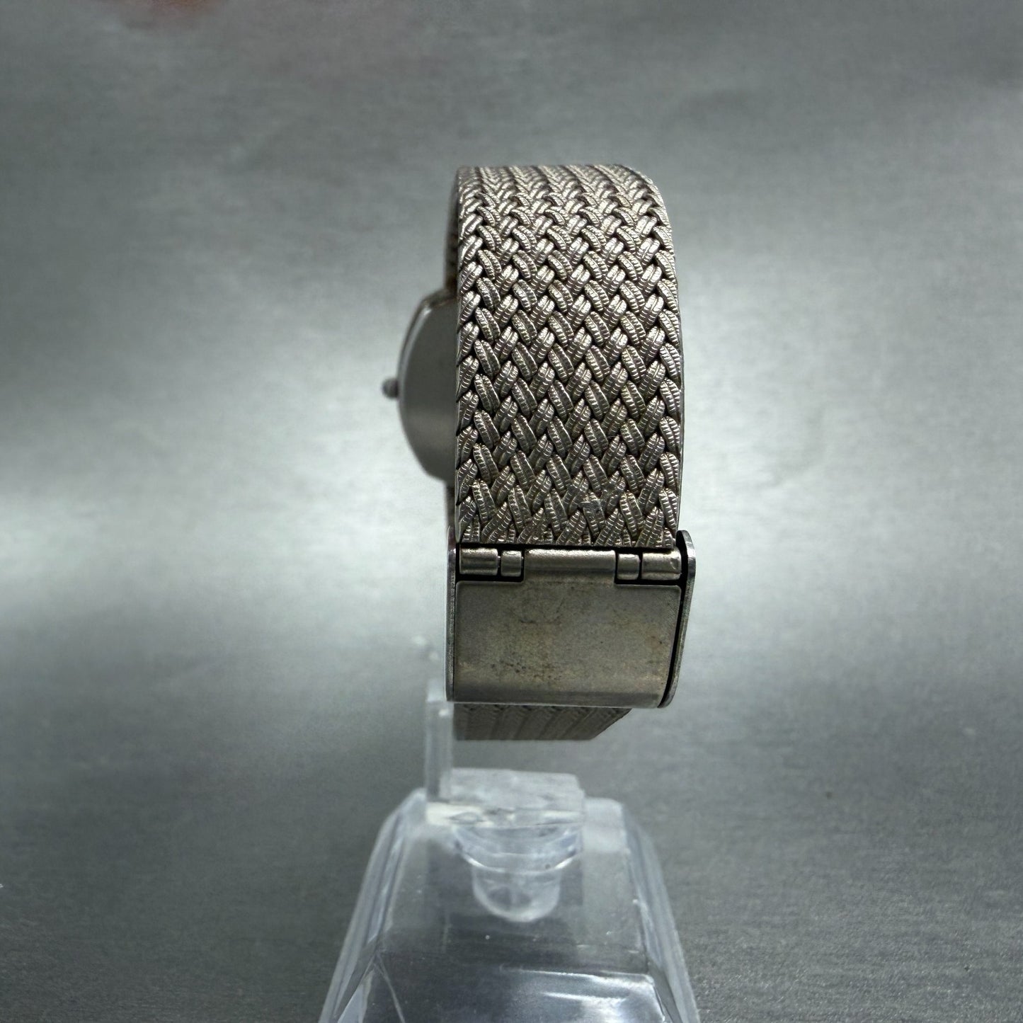 Nivada Watch Men 30mm Silver Dial Silver Tone Square N-21724 New battery7