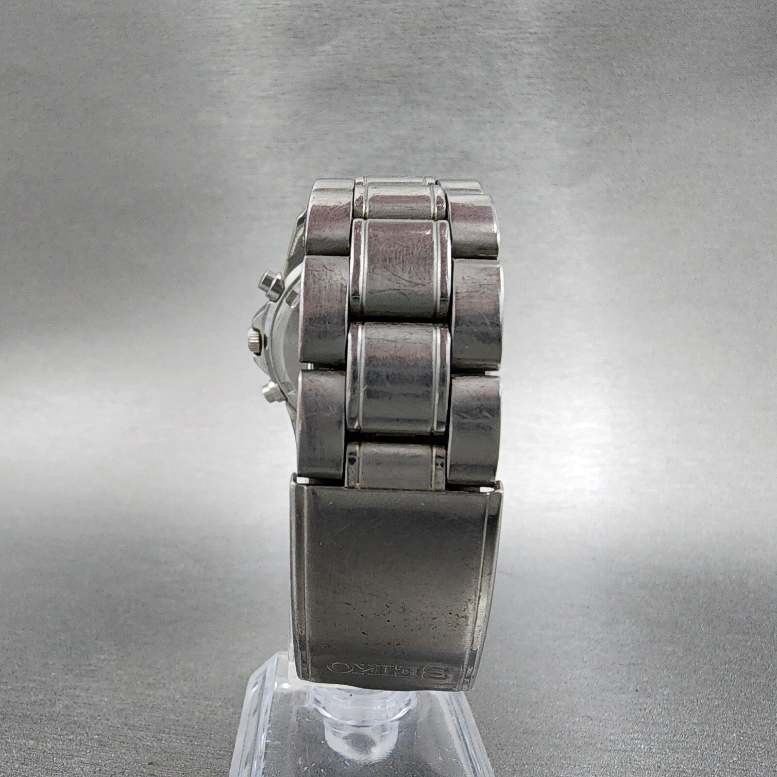 Seiko Chronograph Watch Men 40mm Silver Dial silver Tone Date 7t920dw0 Newbatt7