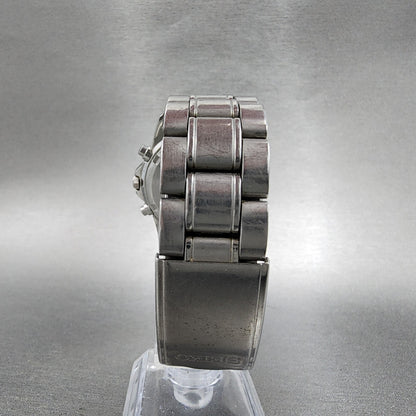 Seiko Chronograph Watch Men 40mm Silver Dial silver Tone Date 7t920dw0 Newbatt7