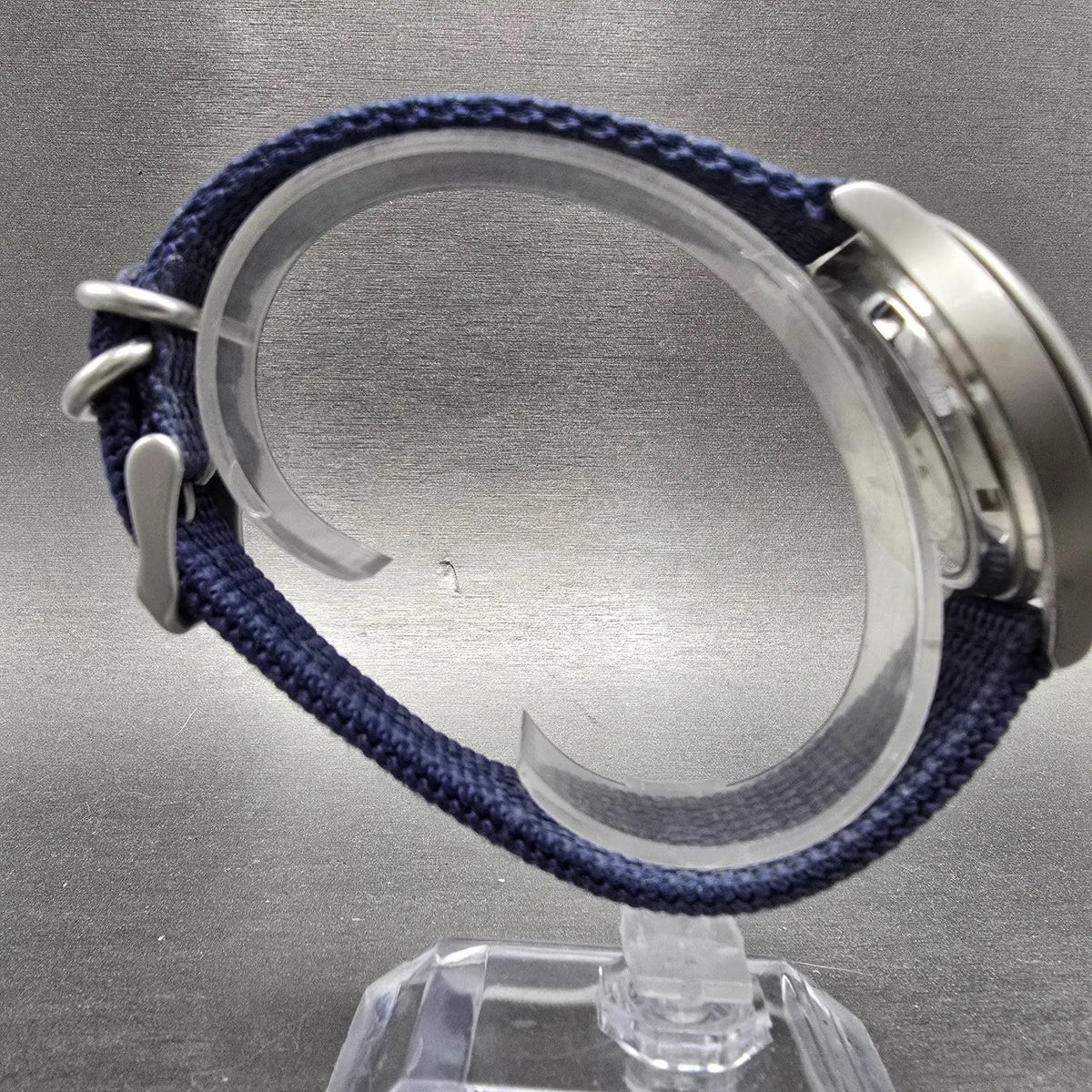 Seiko 5 Automatic Watch Men 37mm Blue Dial Steel Daydate SNK807 Round 7S26-02J08