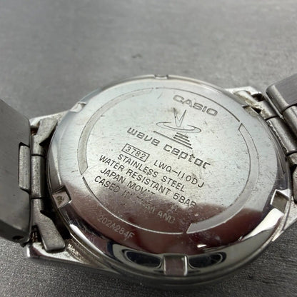 Casio LWQ-110DJ Watch Women 35mm Gray Dial Steel Case Date Solar Round Runs9