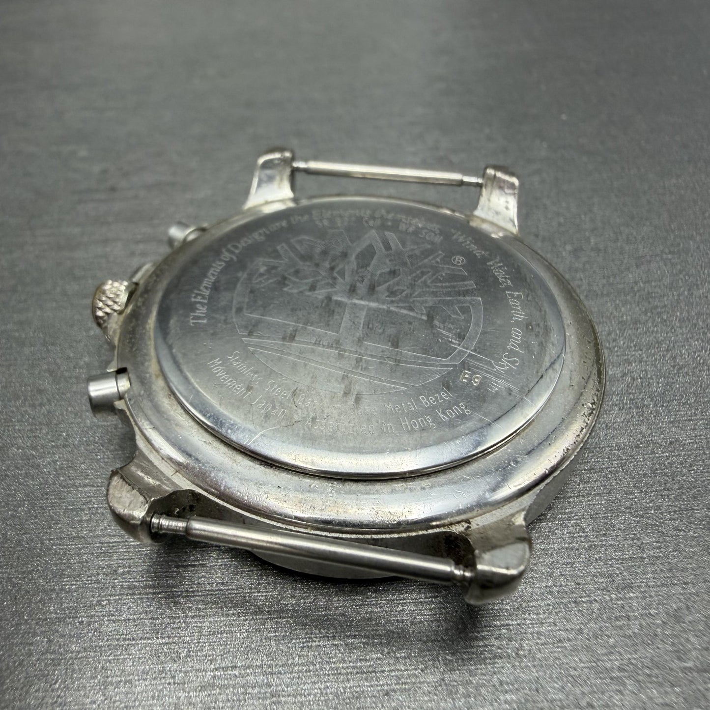 Timberland Chronograph Watch Men 41mm Gray Dial Silver Tone Round New Battery7