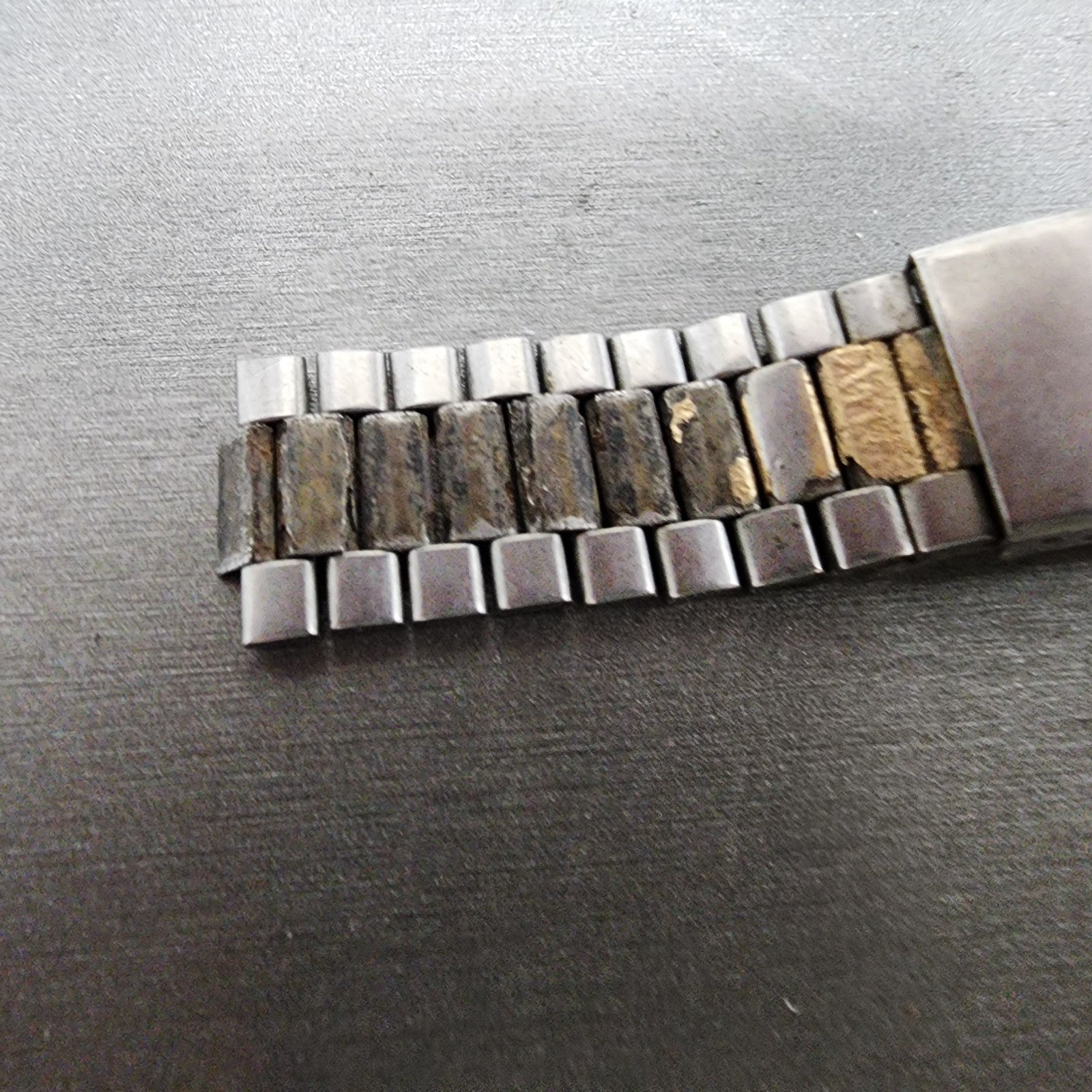 Seiko Bracelet 20mm Two Tone Stainless Steel Tri Folding Z271 End Links1