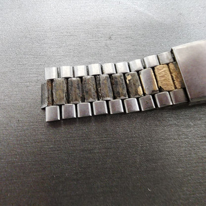 Seiko Bracelet 20mm Two Tone Stainless Steel Tri Folding Z271 End Links1