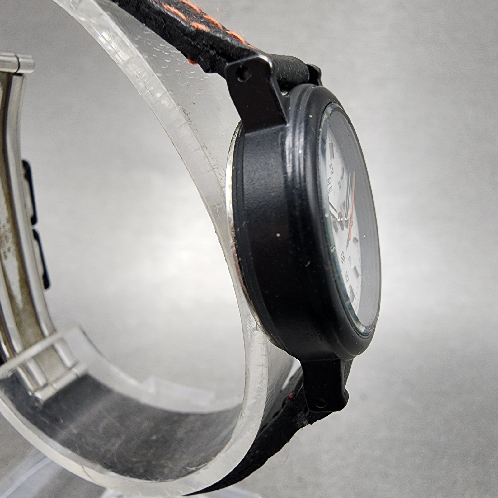 Seiko SQ Watch Women 24mm White Dial Black Tone Daydate Round 3E230A50 New Batt4